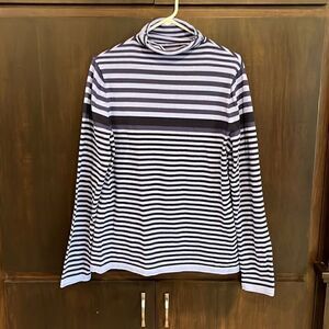 Duluth Trading Company Striped Turtleneck Sweater Size Large